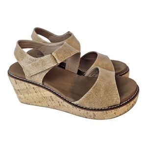 Corkys Footwear Five O'clock Somewhere 2.5 Inch Wedge Sandals Taupe Smooth 7
